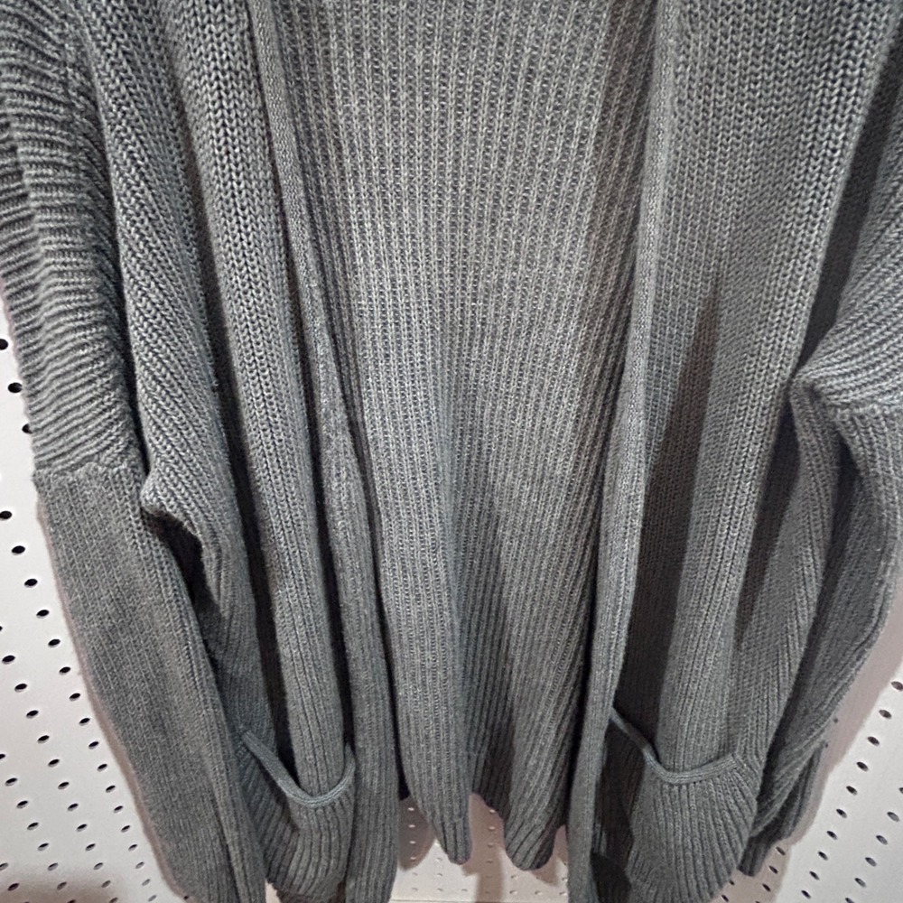 Universal Thread Gray Ribbed Open Front Cardigan … - image 4